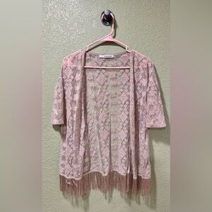 Maurices Blush Lace Kimono